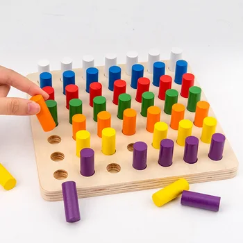 Matemática Brinquedo Montessori Materiais, Brinquedos, Jogos Educativos Soquete Do Cilindro De Blocos De Madeira De Matemática Brinquedos As Crianças Cedo Brinquedo Educativo Criança