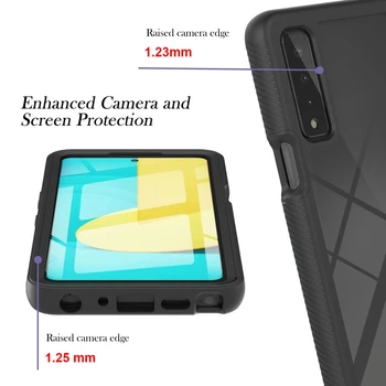 Para LG K52 rowlinson k22 Mais De 360 Completo Proteger Caso de Telefone para LG Stylo7 5G 4G Case de Luxo Amortecedor à prova de Choque Tampa transparente de Vidro Filme Homens