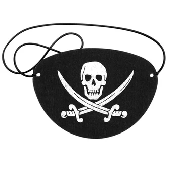 6Pcs Pirata para os Olhos Senti Um Olho Esqueleto Capitão Eye Patches para o Halloween Natal Pirata Festa Temática