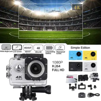 Câmera, ação Ultra Hd de 4k 30m wi-Fi 2.0 170d Tela 1080p Subaquática Esporte Impermeável Câmera Ir Extreme Pro Cam Câmera de Vídeo