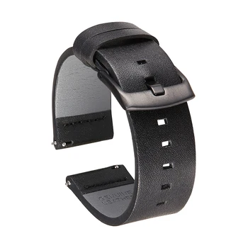 Liberação rápida de Couro Watchbands Mulheres Homens Pulseira de Relógio para Samsung Galaxy 18mm 20mm 22mm 24mm Smartwatch Banda Tiras