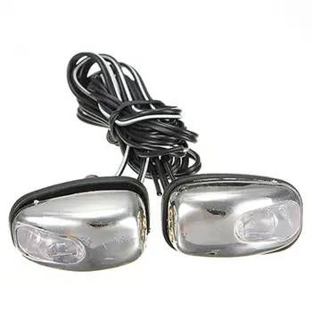 1 Par de Carro Auto Luz de LED de Luz de pára-brisa, pára-Brisas de Jato de Pulverização do Bico Limpador Lavador Lâmpada