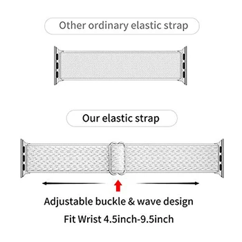 Scrunchie Cinta de Nylon para a Apple faixa de Relógio de 44mm 40mm 42mm 38mm Elástico Ajustável Solo Laço Elástico iWatch Série SE 6 5 4 3