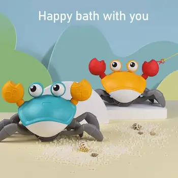 1pc Bonito Polvo Mecânica Banheira de Bebê Brinquedos Nadar casa de Banho com Chuveiro de Arrastar a Pé da Praia de Água Engraçado de Brinquedos Para as Crianças Presentes das Crianças