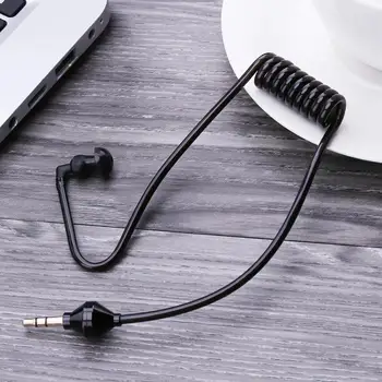 Mono Fone de ouvido Tubo de Ar Anti-radiação Fone de ouvido Estéreo de Fone de ouvido Preto Clip MP3 telemóvel compatível com Bluetooth receptor