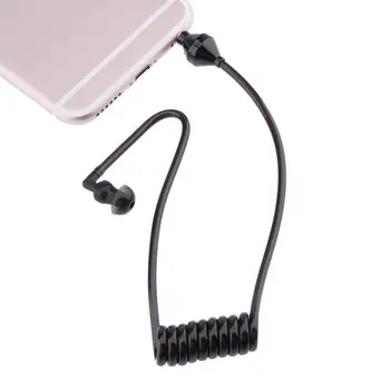 Mono Fone de ouvido Tubo de Ar Anti-radiação Fone de ouvido Estéreo de Fone de ouvido Preto Clip MP3 telemóvel compatível com Bluetooth receptor
