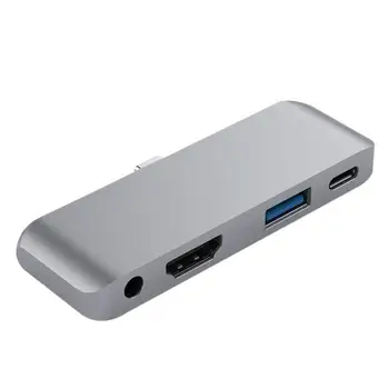 USB Tipo-C Mobile Pro Hub USB Adaptador Com-C PD Carregamento USB 3.0 e 3.5 mm para Fone de ouvido Para 2020 iPad Pro Tablet Hub