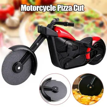 Pizza Faca de Aço Moto Cortador de Bolo Para comer uma Pizza, Tesoura, Tortas, Waffles, Cozinha Rodas Ideal Ferramentas Acessório J2O6