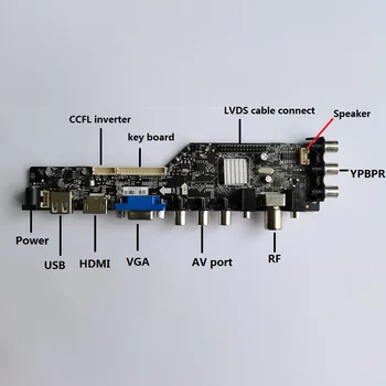 Kit para LP154W01(TL)(D1) 1CCFL Digital USB AV 1280X800 compatíveis com HDMI, VGA DVB-C, DVB-T Painel LCD 15.4