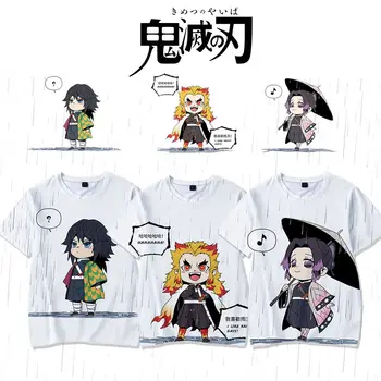 Venda quente de Verão Anime Demon Slayer Camisa de T de Crianças dos desenhos animados Lâmina de Espírito Gráfico T-shirt Demon Slayer Streetwear Tshirt