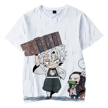 Venda quente de Verão Anime Demon Slayer Camisa de T de Crianças dos desenhos animados Lâmina de Espírito Gráfico T-shirt Demon Slayer Streetwear Tshirt