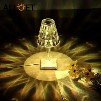 Transparente a Luz da Tabela de Acrílico Cristal de Candeeiros de Quarto-de-Cabeceira, para Decoração de Quarto Sala casa de Banho Ornamento