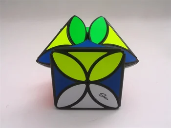 Novo QiYi Mofangge Trevo de Quatro folhas Padrão Cubagem Velocidade de Puzzle Star Torção Cubos Mágica de Brinquedos Para as Crianças DropShipping Profissional