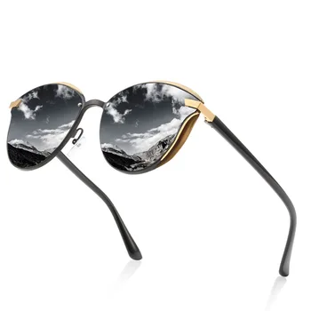 Polarizada 2021 Óculos de sol das Mulheres do Metal do Estilo, Deslumbrar Cor Retro Clássico UV400 Óculos de Sol Vintage