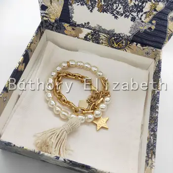 Elizabeth Báthory 2020New Moda feminina Pérola Abelha Colar de Estrelas Guarnecida de Decoração colar para mulheres Jóia Colar