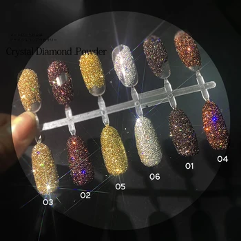 0,5 g da Arte do Prego Pó Laser do Diamante Brilhante Brilhos de Glitter Areia UV Gel Polish Design para Festa Decoração de Unhas