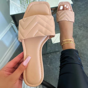 Mulheres de Verão, Sandálias Flat calcanhar de moda de Moda Outerwear Televisão Sapatos de Praia (Flip Flops Casual Mulheres Chinelos de quarto Flats Sapatos 2021New