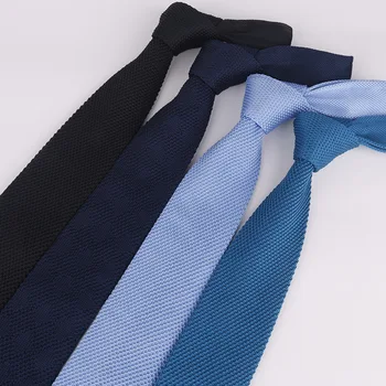 Linbaiway 7cm Laços de Pescoço Para os Homens Ponto Listrado Triângulo de Tecido Gravatas Skinny, o Slim Plastrão de Inverno Acessórios de Festa Logotipo Personalizado