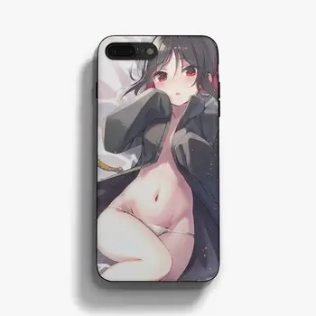 Verão Sexy Garota Anime Preto Soft Shell Caso de Telefone Fundas Shell Capa Para Samsung S10 S20 Fe Lite S21 S30 ULTRA Plus 5G
