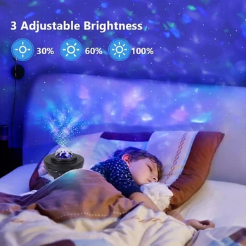 Colorido Céu Estrelado Galaxy Projetor de Luz do Filho USB Bluetooth, Leitor de Música Estrela da Noite Romântico à Luz de Lâmpada de Projeção de Presente