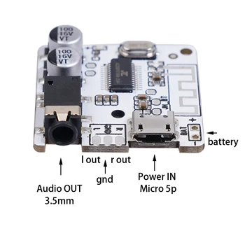 DIY Receptor de Áudio Bluetooth placa de Bluetooth 5.0 MP3 Lossless Decoder da Placa sem Fio Estéreo de Música do Módulo 3.7-5V