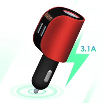 12-24V 3.1 UMA Dupla Porta USB Carregador de Isqueiro de Carregamento Rápido Carregador de Carro com Visor Digital Para Veículos