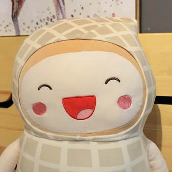 80CM kawaii anime bonito amendoim brinquedo de pelúcia almofadas boneca decoração de quarto de holiday gift