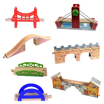 Madeira Ferroviária Cena da Ponte e Acessórios de Decoração, Acessórios Compatíveis com Madeira Magnético Trilha Trilha do Trem Brinquedos