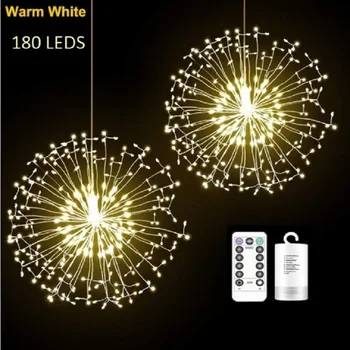 Festival Pendurado LED Luzes de corda Impermeável Branco Quente 100-200 Leds DIY-de-Artifício Fio de Cobre Festa de Casamento de Natal Luz