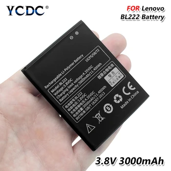 3.8 V 3000mAh Bateria BL-222 BL222 BL 222 Para a Lenovo S660 S668T Telemóvel Inteligente Recarregável Bateria de Substituição de Telefone Celular