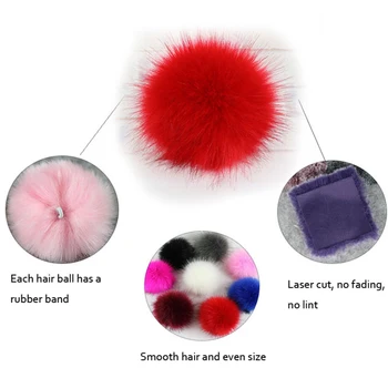 12pcs pompons para os Gorros Hairball Decorativos Criatividade DIY Artesanato Artesanato Pompon Pele Natural Acessórios para Brinquedos
