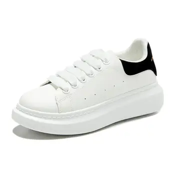 Off white, sapatos de desporto Mcqueens Primavera Designer de Cunhas de Mulheres Brancas com sapatos desportivos da Plataforma de Tênis feminino Formadores homem tênis