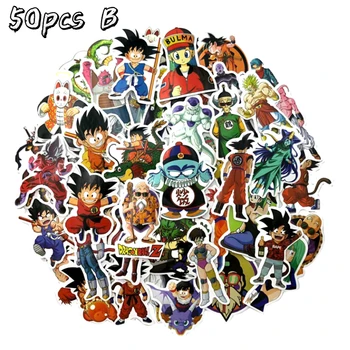 50Pcs Japonês clássico anime de desenho animado toy adesivos para crianças skate bicicleta portátil de telefone celular motocicleta guitarra de presente de Son Goku
