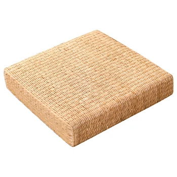 Palha Natural Pouf Quadrado Tatami Almofada do Chão Almofadas de Meditação, Yoga Mat Cadeira de Almofada Estilo Japonês Almofada 40cm 45cm 50cm