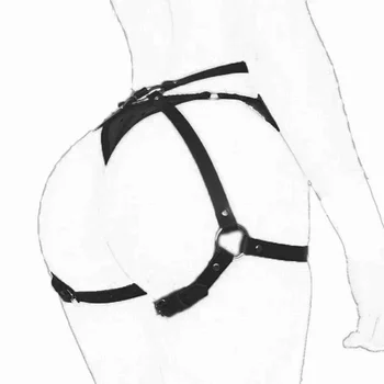 Escravidão Chicote Mulher Liga Meia Correia Gótico Corpo Sexy Lingerie De Couro Cintura Para Arnês Da Perna Coxa Ligas Cinto Suspensório