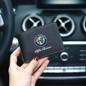 Para a Alfa Romeo giulia stelvio giulietta 159 147 156 166 capa de Couro PU de Cartão de Crédito Caso a Condução do Carro Documentos de Protecção de Caso