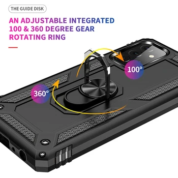 Para Samsung Galaxy A02S A12 A32 5G Caso de disco Rígido Com Suporte Anel Armadura à prova de Choque de protecção de Volta caso Capa para o Samsung A52 A72 5G