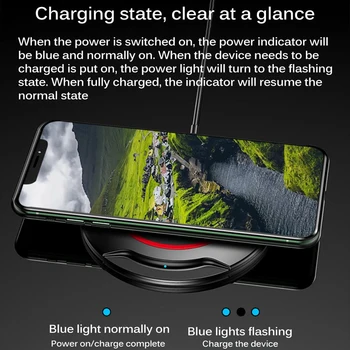 15W Qi Carregador sem Fios Magnéticos para Magsafe Carregador para o iPhone 12 11 8 Pro X Fast Wireless de Carregamento para Samsung Xiaomi Almofadas Finas