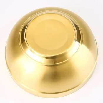 304 de Aço Inoxidável de Ouro Tigela Engrossado Dupla Camada de Isolamento de Calor de Cozinha utensílios de Cozinha HFD889