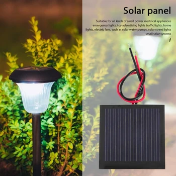 1V 200mA Mini Painel Solar Bateria de Células Solares de Silício Policristalino +Cabo/Fio de 40x40mm 0,2 W DIY para o Brinquedo Solar