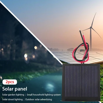 1V 200mA Mini Painel Solar Bateria de Células Solares de Silício Policristalino +Cabo/Fio de 40x40mm 0,2 W DIY para o Brinquedo Solar