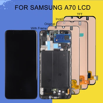 Catteny A705 Display Para Samsung Galaxy A70 Lcd De Painel De Toque De Vidro Do Digitalizador Assembly A70 2019 Tela Com Moldura Frete Grátis