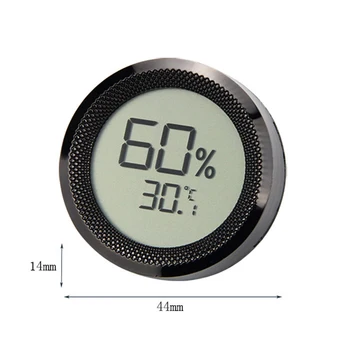 3 Cores Humidor do Charuto do Higrómetro do Termômetro Medidor de Mini Display Digital LCD Conveniente Sensor de Temperatura Ronda o Medidor de Umidade