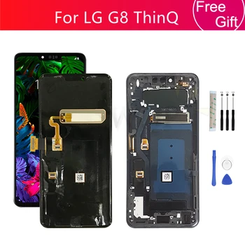 Para LG G8 LCD display LCD Touch Screen Digitalizador assembly LMG820QM7 G820UMB LMG820UM0 G820 com moldura Para LG G8 ThinQ tela