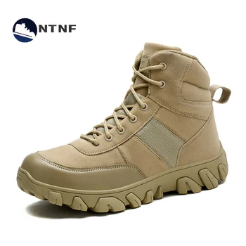 Táticas Militares Botas Homens Exterior Combate De Selva Do Exército Sapatos Respirável Tornozelo Botas Hombre Esporte Impermeável Caminhadas Tênis