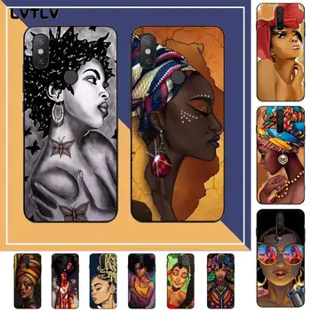 LVTLV Colorido arte africana menina DIY tampa da caixa do telefone Shell para RedMi nota 9 4 5 6 7 5a 8 9 pro max 4X 5A 8T