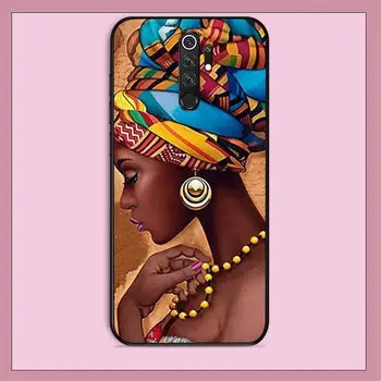 LVTLV Colorido arte africana menina DIY tampa da caixa do telefone Shell para RedMi nota 9 4 5 6 7 5a 8 9 pro max 4X 5A 8T