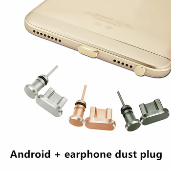 À Prova de poeira Plugs de 3,5 mm do Fone de ouvido Micro acessórios de Carga USB Porta Plug capa Para Samsung Xiaomi VIVO OPPO Telefone Android SIM Agulha