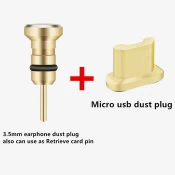À Prova de poeira Plugs de 3,5 mm do Fone de ouvido Micro acessórios de Carga USB Porta Plug capa Para Samsung Xiaomi VIVO OPPO Telefone Android SIM Agulha