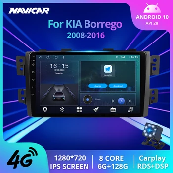 IPS 2DIN Android 10.0 Rádio do Carro Para Kia Borrego Mohave 2008-2016 Stereo Car Multimedia Player de Vídeo de Navegação GPS BT, Wifi DSP